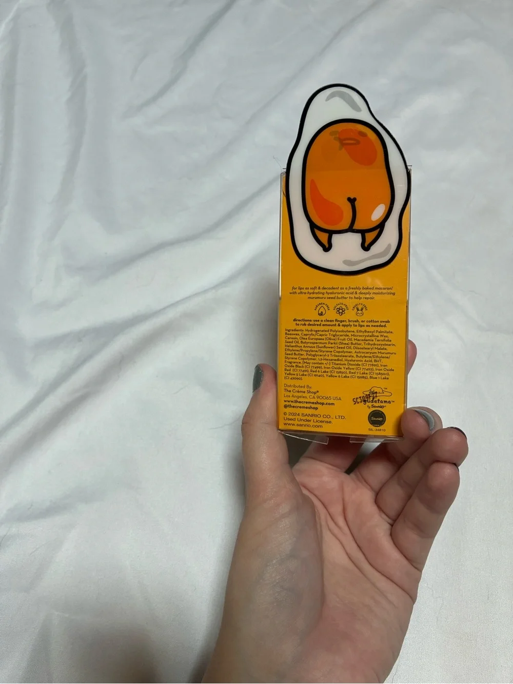 The Crème Shop Gudetama Macaron Lip Balm Limited Edition Pineapple Sherbert